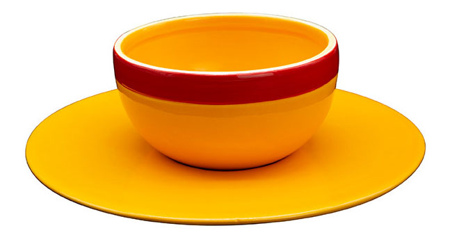 Straw Hat Bowl & Saucer 250 ml