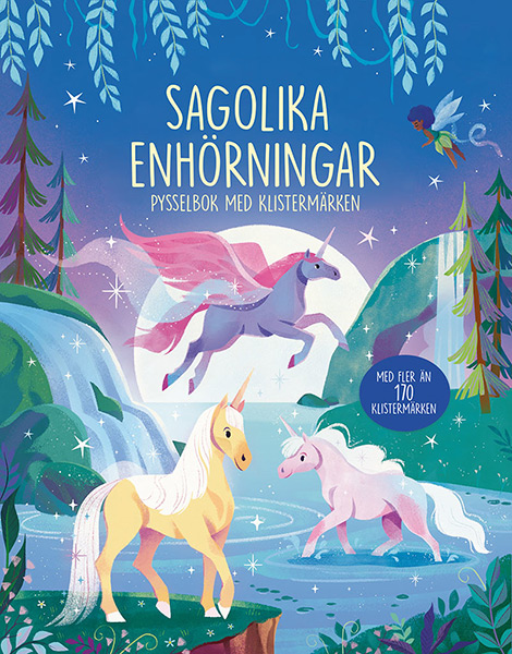 Sagolika enhörningar: pysselbok med klistermärken