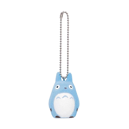 Flocking Key Chain Medium Blue Totoro