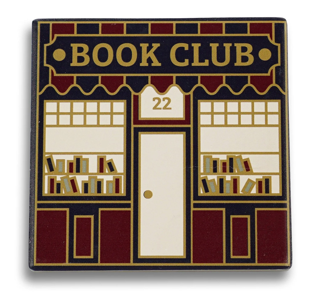 Ceramic Coaster - Book Club