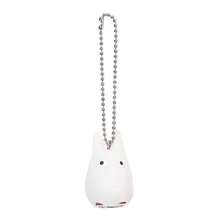 Flocking Key Chain Small White Totoro